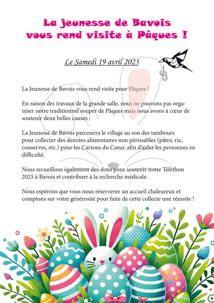 Collecte de Pâques 2025